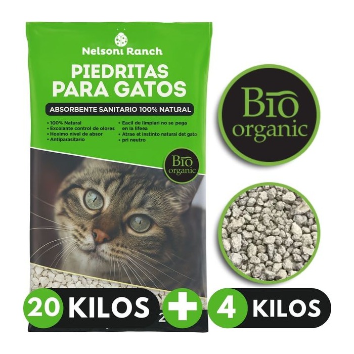 Piedra sanitaria Nelsoni Ranch Bionatural ecológica — 20 kg + 4 kg gratis