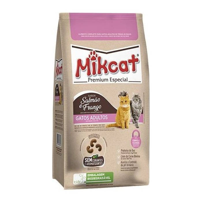 Mikcat pollo y salmón super premium — 10 kg