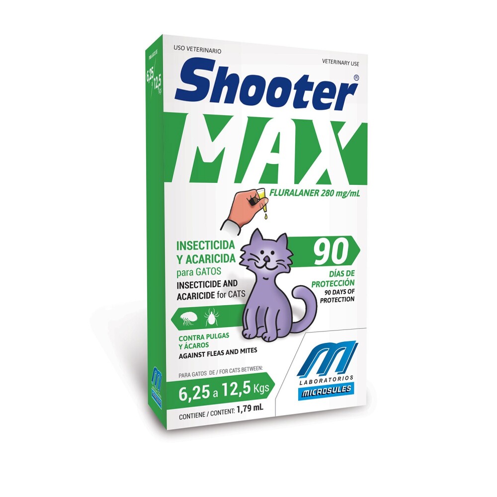 Shooter Max gatos — pipeta para más de 6,25 a 12,5 kg