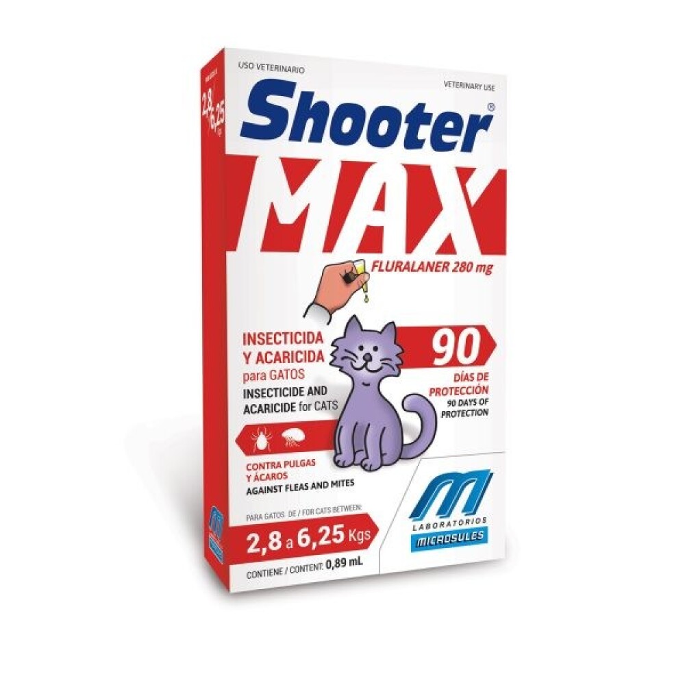 Shooter Max gatos — pipeta para más de 2,8 a 6,25 kg