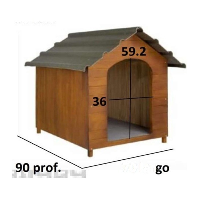 Cucha Techo ecológico N°6 — 90x70x95