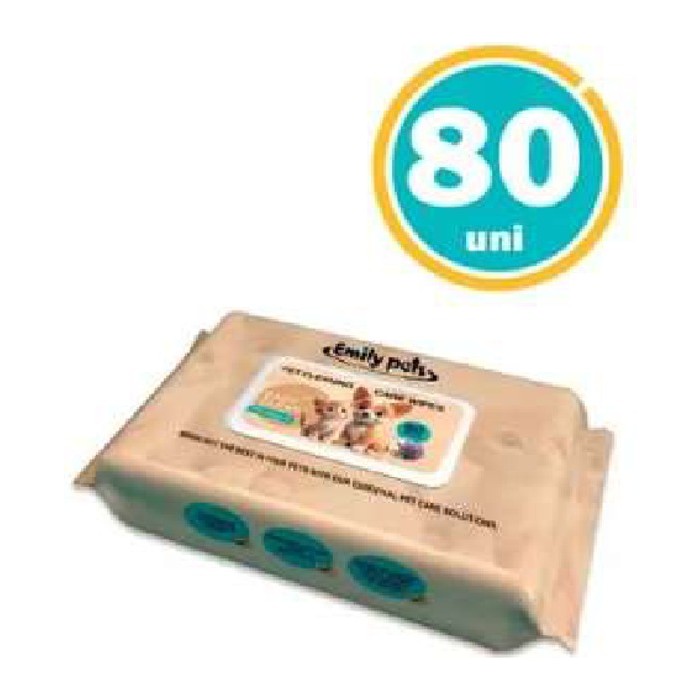 Toallitas húmedas Emili Pets x80u (AG+/lavanda)