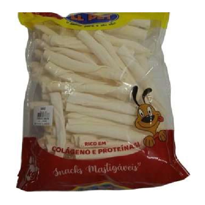 Hueso de cuero blanco tipo twist x1kg